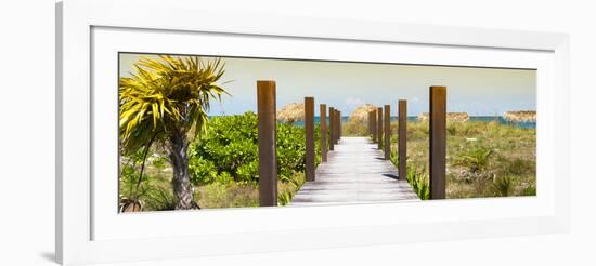 Cuba Fuerte Collection Panoramic - Wild Beach Jetty at Sunset-Philippe Hugonnard-Framed Photographic Print