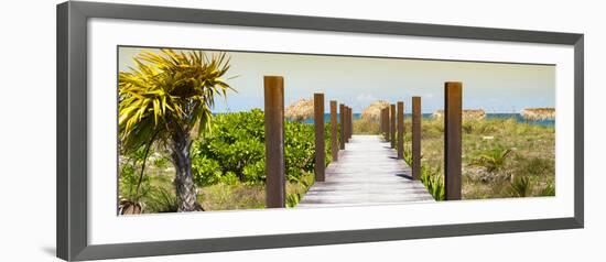 Cuba Fuerte Collection Panoramic - Wild Beach Jetty at Sunset-Philippe Hugonnard-Framed Photographic Print