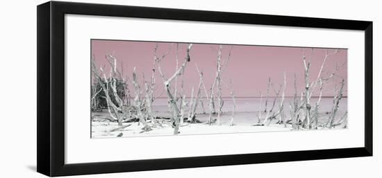 Cuba Fuerte Collection Panoramic - Wild Beach - Pastel Red-Philippe Hugonnard-Framed Photographic Print