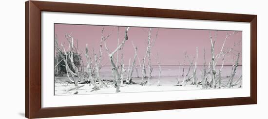 Cuba Fuerte Collection Panoramic - Wild Beach - Pastel Red-Philippe Hugonnard-Framed Photographic Print
