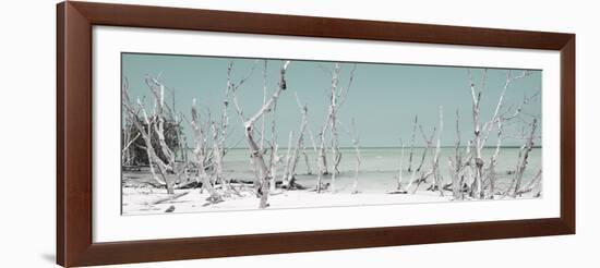 Cuba Fuerte Collection Panoramic - Wild Beach - Pastel Turquoise-Philippe Hugonnard-Framed Photographic Print
