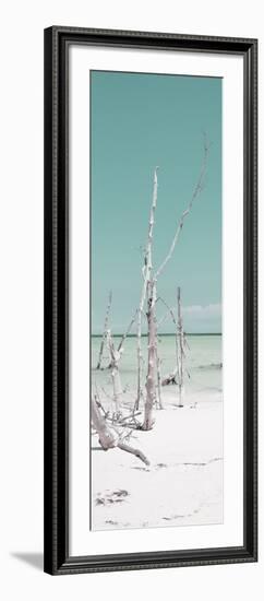 Cuba Fuerte Collection Panoramic - Wild White Sand Beach II - Pastel Turquoise-Philippe Hugonnard-Framed Photographic Print