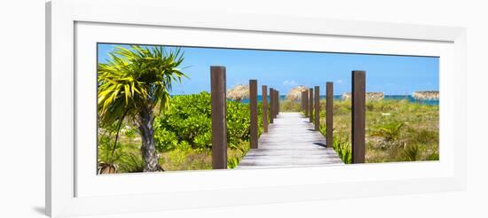 Cuba Fuerte Collection Panoramic - Wooden Jetty on the Beach-Philippe Hugonnard-Framed Photographic Print