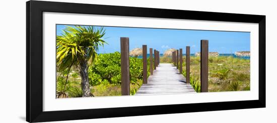 Cuba Fuerte Collection Panoramic - Wooden Jetty on the Beach-Philippe Hugonnard-Framed Photographic Print