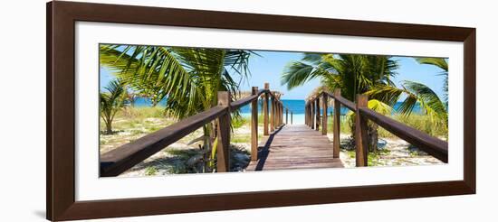 Cuba Fuerte Collection Panoramic - Wooden Jetty on the Beach-Philippe Hugonnard-Framed Photographic Print