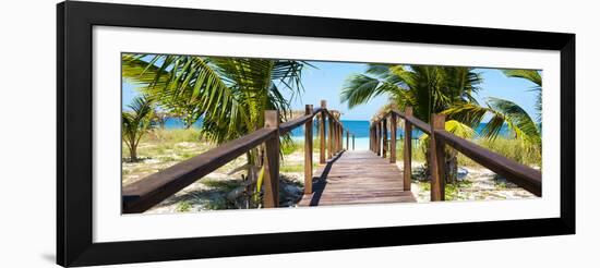 Cuba Fuerte Collection Panoramic - Wooden Jetty on the Beach-Philippe Hugonnard-Framed Photographic Print