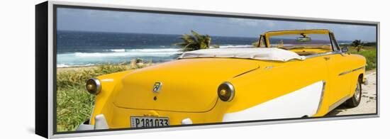 Cuba Fuerte Collection Panoramic - Yellow Cabriolet Classic Car-Philippe Hugonnard-Framed Stretched Canvas
