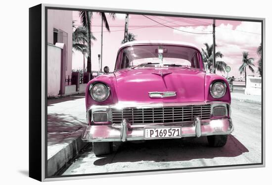 Cuba Fuerte Collection - Pink Chevy-Philippe Hugonnard-Framed Premier Image Canvas