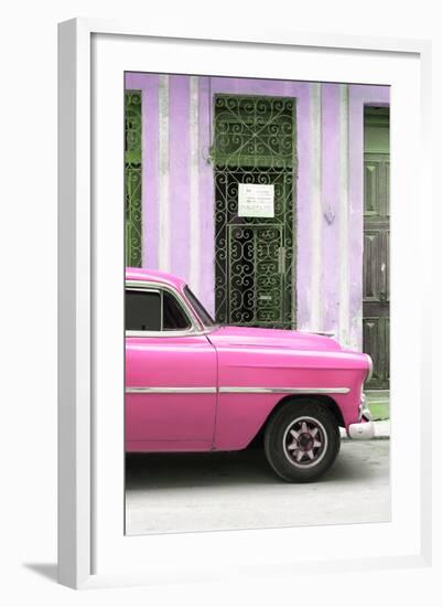 Cuba Fuerte Collection - Pink Classic Car-Philippe Hugonnard-Framed Photographic Print