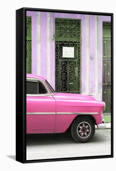 Cuba Fuerte Collection - Pink Classic Car-Philippe Hugonnard-Framed Stretched Canvas