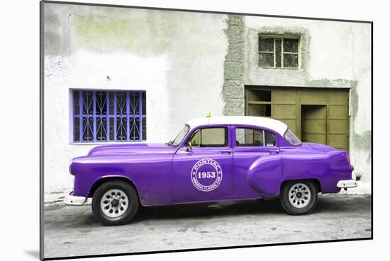 Cuba Fuerte Collection - Purple Pontiac 1953 Original Classic Car-Philippe Hugonnard-Mounted Photographic Print