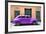 Cuba Fuerte Collection - Purple Vintage Car-Philippe Hugonnard-Framed Photographic Print