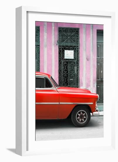 Cuba Fuerte Collection - Red Classic Car-Philippe Hugonnard-Framed Photographic Print