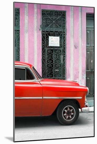 Cuba Fuerte Collection - Red Classic Car-Philippe Hugonnard-Mounted Photographic Print