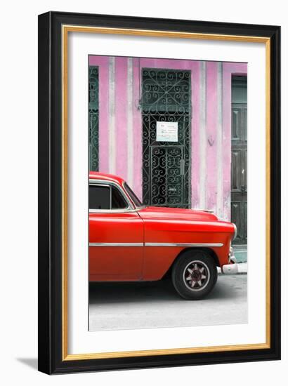 Cuba Fuerte Collection - Red Classic Car-Philippe Hugonnard-Framed Photographic Print