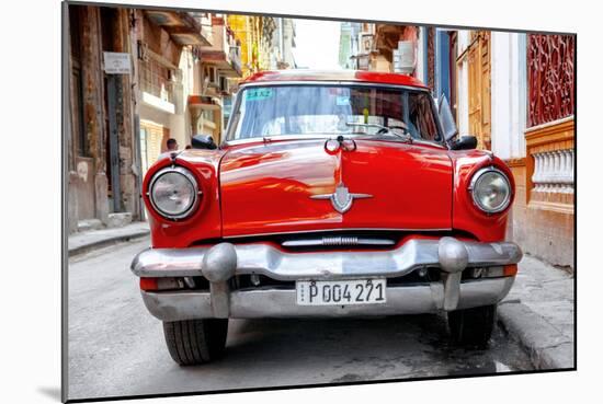 Cuba Fuerte Collection - Red Taxi of Havana-Philippe Hugonnard-Mounted Photographic Print