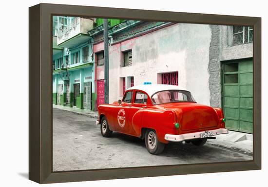 Cuba Fuerte Collection - Red Taxi Pontiac 1953-Philippe Hugonnard-Framed Premier Image Canvas