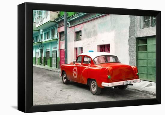 Cuba Fuerte Collection - Red Taxi Pontiac 1953-Philippe Hugonnard-Framed Premier Image Canvas