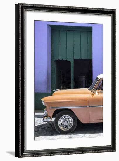 Cuba Fuerte Collection - Retro Orange Car II-Philippe Hugonnard-Framed Photographic Print