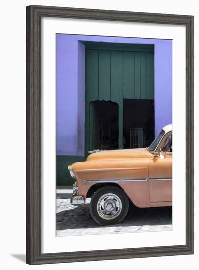 Cuba Fuerte Collection - Retro Orange Car II-Philippe Hugonnard-Framed Photographic Print