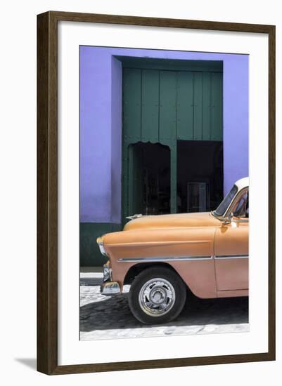 Cuba Fuerte Collection - Retro Orange Car II-Philippe Hugonnard-Framed Photographic Print