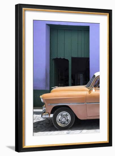 Cuba Fuerte Collection - Retro Orange Car II-Philippe Hugonnard-Framed Photographic Print