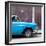 Cuba Fuerte Collection SQ - 615 Street and Blue Car-Philippe Hugonnard-Framed Photographic Print