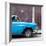 Cuba Fuerte Collection SQ - 615 Street and Blue Car-Philippe Hugonnard-Framed Photographic Print