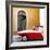 Cuba Fuerte Collection SQ - American Classic Car White and Red-Philippe Hugonnard-Framed Photographic Print