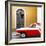 Cuba Fuerte Collection SQ - American Classic Car White and Red-Philippe Hugonnard-Framed Photographic Print