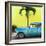 Cuba Fuerte Collection SQ - Beautiful Retro Blue Car-Philippe Hugonnard-Framed Photographic Print