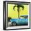 Cuba Fuerte Collection SQ - Beautiful Retro Blue Car-Philippe Hugonnard-Framed Photographic Print