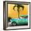 Cuba Fuerte Collection SQ - Beautiful Retro Green Car-Philippe Hugonnard-Framed Photographic Print