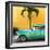 Cuba Fuerte Collection SQ - Beautiful Retro Green Car-Philippe Hugonnard-Framed Photographic Print