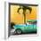 Cuba Fuerte Collection SQ - Beautiful Retro Green Car-Philippe Hugonnard-Framed Photographic Print