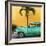 Cuba Fuerte Collection SQ - Beautiful Retro Green Car-Philippe Hugonnard-Framed Photographic Print