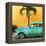 Cuba Fuerte Collection SQ - Beautiful Retro Green Car-Philippe Hugonnard-Framed Stretched Canvas