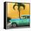 Cuba Fuerte Collection SQ - Beautiful Retro Green Car-Philippe Hugonnard-Framed Stretched Canvas