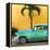 Cuba Fuerte Collection SQ - Beautiful Retro Green Car-Philippe Hugonnard-Framed Stretched Canvas