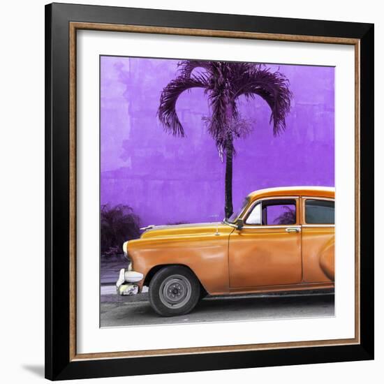 Cuba Fuerte Collection SQ - Beautiful Retro Orange Car-Philippe Hugonnard-Framed Photographic Print