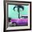 Cuba Fuerte Collection SQ - Beautiful Retro Purple Car-Philippe Hugonnard-Framed Photographic Print