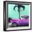 Cuba Fuerte Collection SQ - Beautiful Retro Purple Car-Philippe Hugonnard-Framed Photographic Print