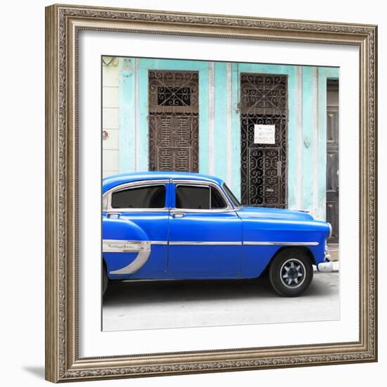 Cuba Fuerte Collection SQ - Bel Air Classic Blue Car-Philippe Hugonnard-Framed Photographic Print