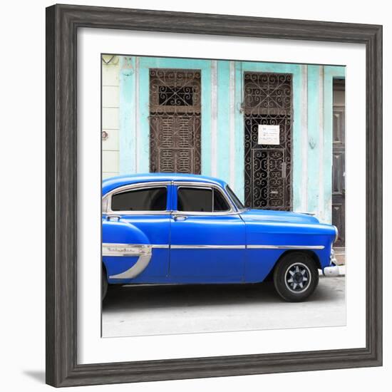 Cuba Fuerte Collection SQ - Bel Air Classic Blue Car-Philippe Hugonnard-Framed Photographic Print