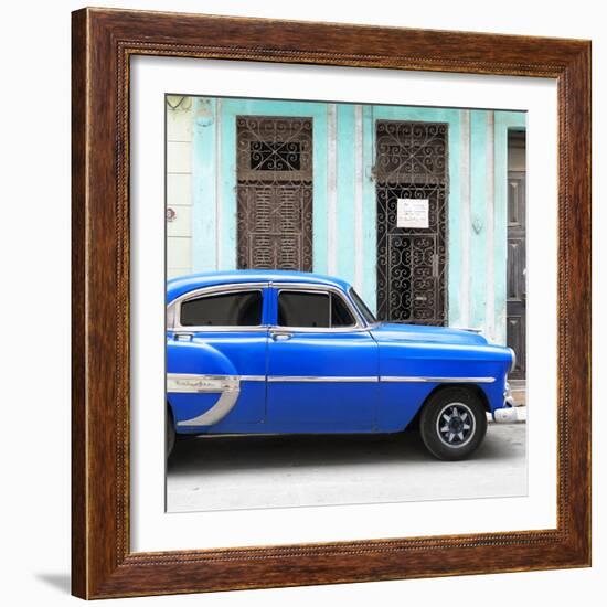 Cuba Fuerte Collection SQ - Bel Air Classic Blue Car-Philippe Hugonnard-Framed Photographic Print