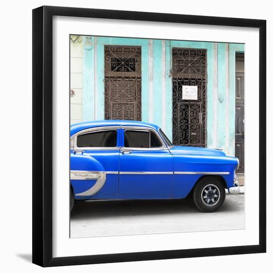 Cuba Fuerte Collection SQ - Bel Air Classic Blue Car-Philippe Hugonnard-Framed Photographic Print