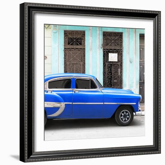 Cuba Fuerte Collection SQ - Bel Air Classic Blue Car-Philippe Hugonnard-Framed Photographic Print