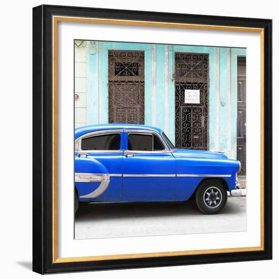 Cuba Fuerte Collection SQ - Bel Air Classic Blue Car-Philippe Hugonnard-Framed Photographic Print