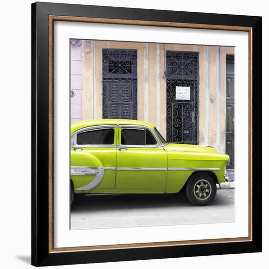 Cuba Fuerte Collection SQ - Bel Air Classic Lime Green Car-Philippe Hugonnard-Framed Photographic Print