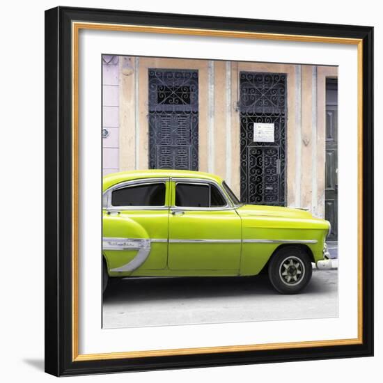 Cuba Fuerte Collection SQ - Bel Air Classic Lime Green Car-Philippe Hugonnard-Framed Photographic Print